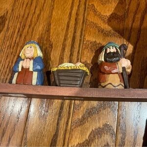Vintage Eddie Walker Midwest Christmas Nativity Figurine Candle Holder